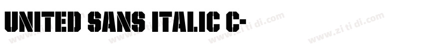 United Sans Italic C字体转换